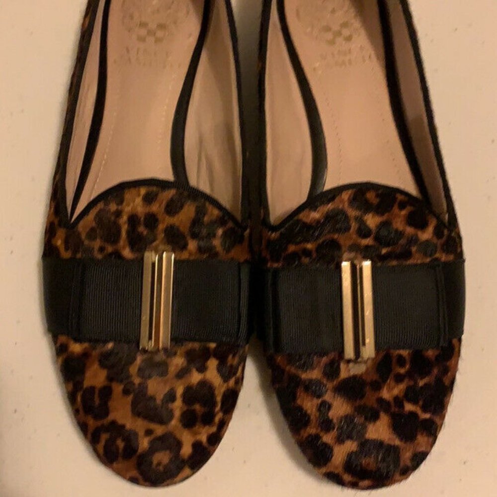 Vince Cumato Pony Hair Leopard Pattern flats Size 8.5M